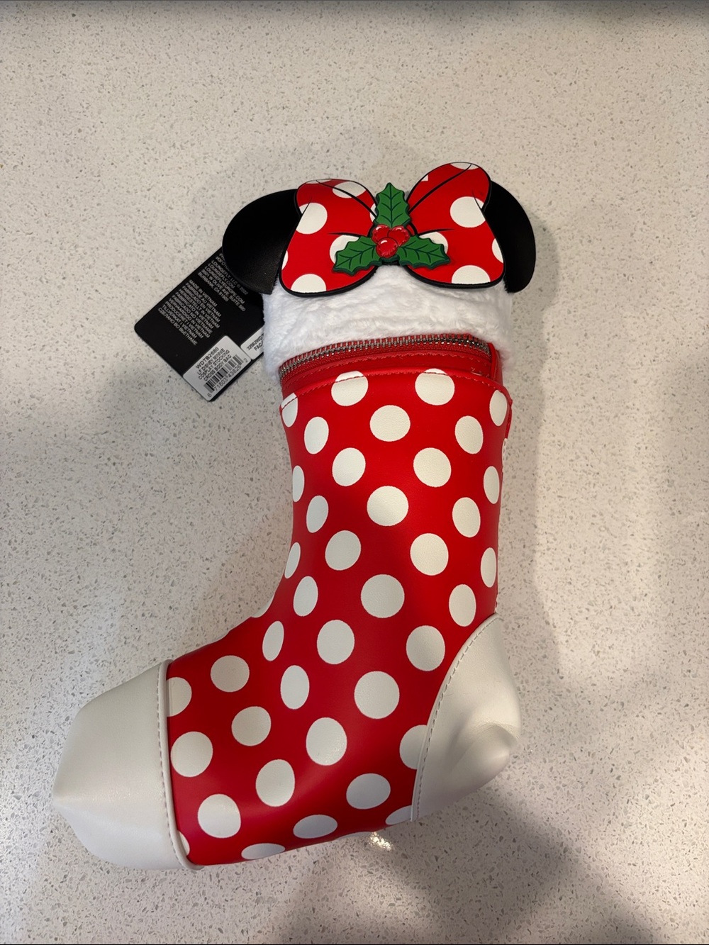 Minnie Mouse Red Polka Dot Holiday Stocking Loungefly Crossbody NWT